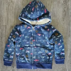 Sherpa lined zip up hoodie